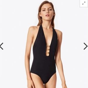 Tory Burch Gemini Link Plunge One-Piece